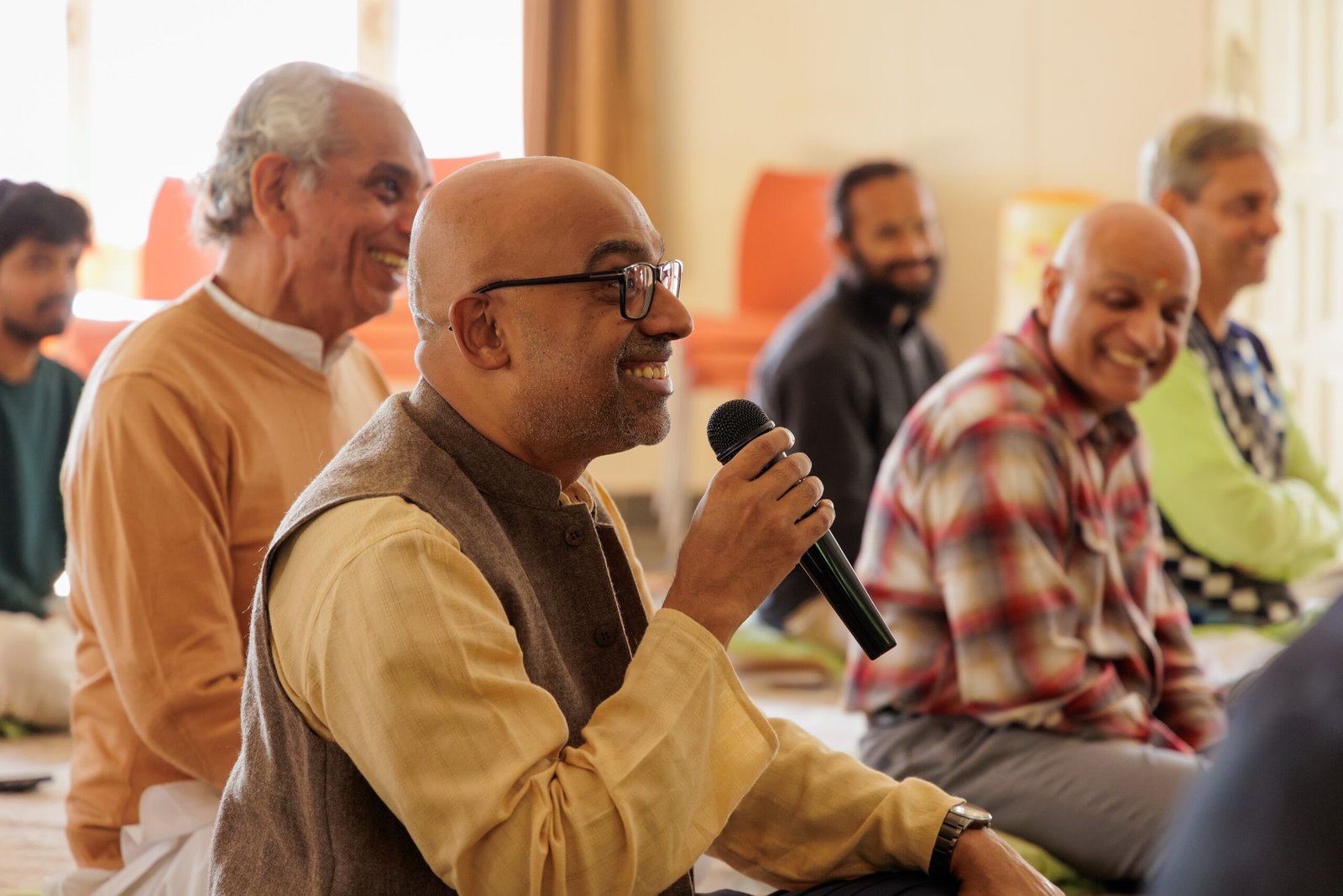 A sadhak in joyful inner balance
