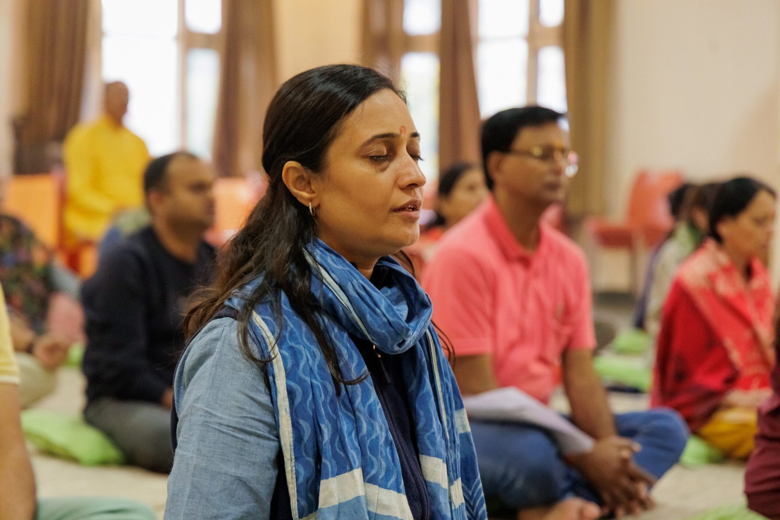 A sadhak in clear, sharp awareness